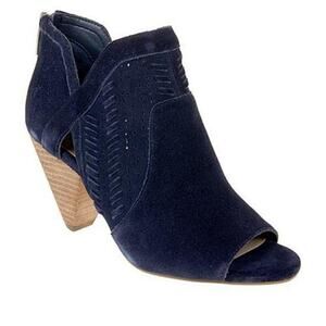 Vince Camuto Ebelin Suede Cone-Heel Shootie Dark Navy US 8M MSRP $109
